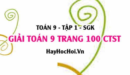 Giải Toán 9 trang 100 tập 1 Chân trời sáng tạo